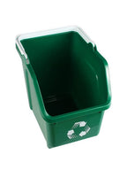 6 Gallon Stackable Recycling Bins Build Your Recycling Center for Homes, Garages, Offices Made of 100% Recycled Plastic and with Carrying Handle - (Green, 1 Pack)