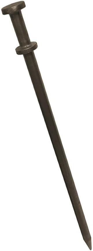 Double Head Tent Stakes - Heavy Duty Steel Tent Stakes, Versatile Ground Spikes to Anchor Commercial Inflatables, Party Tents, and Outdoor Camping Shelters, 1 1/8 x 40 Inch, 10-Pack