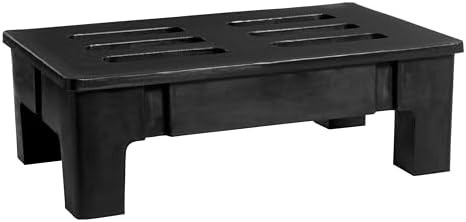 Commercial NSF Heavy-Duty Plastic Dunnage Rack, 2000 lb. Capacity, 36"x22"x12" (28W-500)