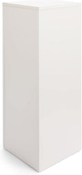 Displays2go, Rectangular Retail Store Pedestal, Laminated Particle Board & Melamine Construction – White Finish (WDCUBEWHT3)