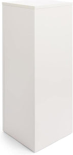 Displays2go, Rectangular Retail Store Pedestal, Laminated Particle Board & Melamine Construction – White Finish (WDCUBEWHT3)
