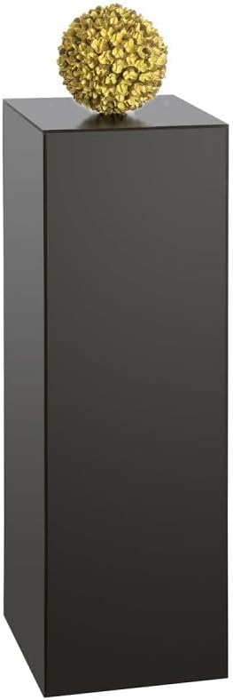 shopPOPdisplays Black Economy Display Pedestal - Expanded PVC - Lightweight, Portable & Durable for Events, Trade Shows - 50 lb. Capacity (15" W x 15" L x 30" H)
