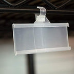 Hanging C-Channel Ticket Holder for Wire Store Fixtures | 3" W X 1.25" H | 100 Count