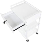 SKINACT Pro Single Drawer Cart Pro Medical Dental Mobile Utility Cabinet & Cart with Steel Frame and One Drawer