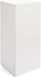 Displays2go, Gallery Display Column, Laminated Particle Board and Melamine Construction – White Laminate Finish (WDCUBEWHT2)
