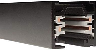 WAC Lighting WT4-RTL-BK W Track W2 120V 2-Circuit Recessed Track, 4-Feet