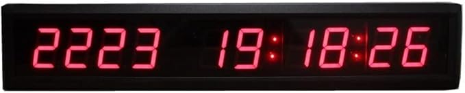 AZOOU 1.8-inch 10 Digits with Red Color LED Timer Countdown/up Wall Mounted Clock with Days Hours Mins Secs