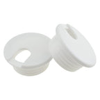 HAHIYO 2Pcs 1.5Inch/38mm White ABS Plastic U-Shaped Desk Grommet Wire Grommet Cable Management Cord Hole Cover Desk Wire Hole Insert Wire Organizer for Computer Office Home School Equipment Systems