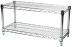 Shelving Inc. 12" d x 42" w Chrome Wire Shelving with 2 Tier Shelves, Weight Capacity 800lbs Per Shelf