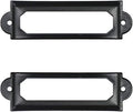 40pcs Black Metal Label Holders Office Library File Drawer Cabinet Card Tag Label Holder Metal Frame 60mm x 17mm