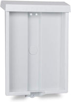 SourceOne 8.5” x 11” Outdoor Realtor Style Brochure Holder with Lid – White – UV Resistant