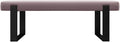 VANT Upholstered Bed Bench - Velvet Dusty Rose - Matte Black - Contemporary Modern, Bedroom Bench Seat, Hallway, or Entryway