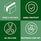 HERKKA Clear Packing Tape, 24 Rolls Heavy Duty Packaging Tape for Shipping Packaging Moving Sealing, Thicker Clear Packing Tape, 1.88 inches Wide, 65 Yards Per Roll, 1560 Total Yards