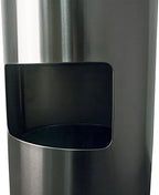 Zogics Floor Stand Gym Wipe Dispenser, Stainless Steel Wipe Dispenser with High Capacity Built-in Trash Can and Back Door Access