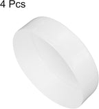 uxcell 4pcs Rubber End Caps 7 1/16"(180mm) ID Vinyl Round End Cap Cover Screw Thread Protectors White, 50mm Height