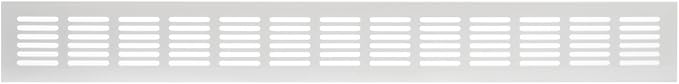 Vent Systems 19.69 x 2.36 Inch (Outer Size) Air Supply Ventilation Grille - Pack of 2 - White Aluminum Rectangle Intake/Exhaust Door Vent Deflector - HVAC for Home Improvement Floor, Wall Duct Cover