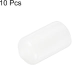 uxcell 10pcs Rubber End Caps 11mm ID Vinyl Round End Cap Cover Screw Thread Protectors White