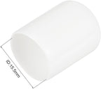uxcell 20pcs Rubber End Caps 15.5mm ID Vinyl Round Tube Bolt Cap Cover Thread Protectors White