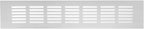 Vent Systems 11.81 x 2.36 (Outer Size) Air Supply Ventilation Grille - White Aluminum Rectangle Intake/Exhaust Door Vent Deflector - HVAC for Home Improvement Floor, Wall Duct Cover