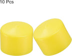 uxcell 10pcs Rubber End Caps 60mm(2 3/8") ID Vinyl Round End Cap Cover Screw Thread Protectors Yellow