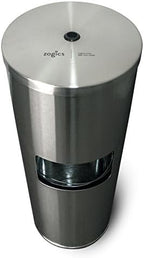 Zogics Floor Stand Gym Wipe Dispenser, Stainless Steel Wipe Dispenser with High Capacity Built-in Trash Can and Back Door Access