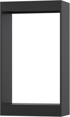 Double Hanging Closet Unit, Modular Closet System, Wood Closet System Organizer with Storage for Walk In Closets, Clothing Rack Wardrobe Closet for Hanging Clothes, Bedroom, Black, 19.5"W