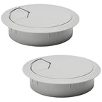 5 Pcs Desk Grommet 3-1/8" / 80 mm, Desk Cord Hole Cover, Cable Grommet ABS Plastic, Desk Hole Grommet for Home & Office Pc, Detachable Adjustable Cable Cord Organizer-Light Grey