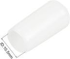uxcell 10pcs Rubber End Caps 10.5mm ID Vinyl Round End Cap Cover Screw Thread Protectors White