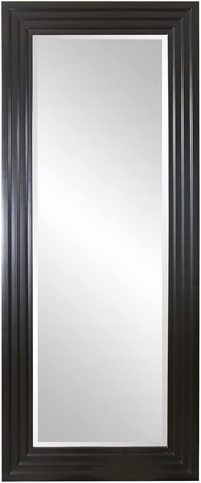 Howard Elliott Rich Espresso Tall Delano Mirror, Large Self Standing Full Length Rectangular Mirror with Stepped Levels, 34 x 82 Inch