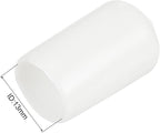 uxcell 10pcs Rubber End Caps 13mm ID Vinyl Round End Cap Cover Screw Thread Protectors White