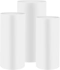 3Pcs Metal Pedestal Stand for Party, Large White Cake Stand, Pedestal Display Plinth Pillars for Wedding Ceremony Birthday Party Art Decor, Column Decorative Cube for Wedding Dessert Table Display