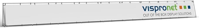 Vispronet Horizontal A-Frame Banner Stand – 3ft x 31ft Aluminum Outdoor Banner Holder, Portable Display for Promotional & Sporting Events, Sideline Accessories, Frame Only