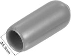 uxcell 20pcs Rubber End Caps Protective Caps 5.5mm ID Vinyl PVC Round Tube Bolt Cap Cover Screw Thread Protectors, Light Grey