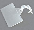 50 Pack Label Holders, Wire Shelf Label Holders, Clear Plastic Snap-On Label Holder for Wire Shelving, Adhesive Label Holder, Reusable Shelf Tags for Pantry Retail Store, Supermarket, 3" W x 1.25" H