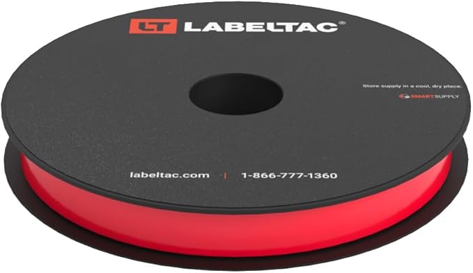 LabelTac 4 and Pro Model Indoor/Outdoor Rack Label Supply 0.5" x 150' Red
