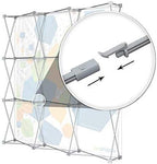 Vispronet Pop-Up Tension Fabric Trade Show Display Booth Frames (5ft x 7.4ft)