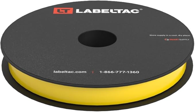LabelTac 4 and Pro Model Indoor/Outdoor Rack Label Supply 0.5" x 150' Yellow