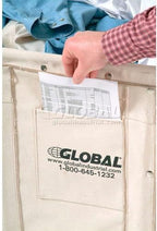 Global Industrial Canvas Basket Bulk Truck, 16 Bushel, 40" L x 28-1/4"W x 30-1/2"H
