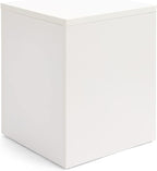 Displays2go White Merchandise Display Cube, 16 Inch Tall – White (WDCUBEWHT1)