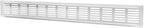 Vent Systems 19.69 x 2.36 Inch (Outer Size) Air Supply Ventilation Grille - Pack of 2 - White Aluminum Rectangle Intake/Exhaust Door Vent Deflector - HVAC for Home Improvement Floor, Wall Duct Cover