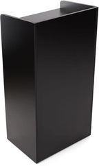 Displays2go Hostess Station, Hidden Wheels, Adjustable Shelf, Black (LCKDPHSBK)
