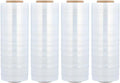 12" x 1500' x 80 Gauge Cast Hand Stretch Wrap Plastic Shrink Film 3” Core - 8 Rolls = 2 Cases