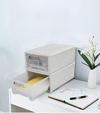6 Quart Stacking Storage Drawer Unit Front Box, 3 Packs