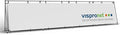 Vispronet Horizontal A-Frame Banner Stand - 3ft x 14ft Aluminum Outdoor Display for Promotional & Sporting Events, Weather-Resistant, Portable Frame Only