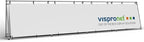 Vispronet Horizontal A-Frame Banner Stand - 3ft x 14ft Aluminum Outdoor Display for Promotional & Sporting Events, Weather-Resistant, Portable Frame Only