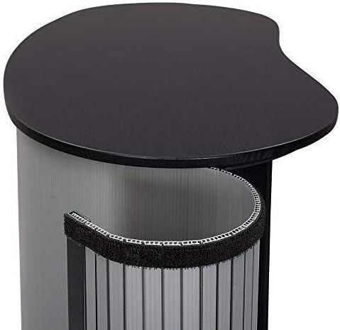 Vispronet Portable Trade Show Counter – 3ft Podium Countertop, Vendor Table with Silver Corrugated Plastic Sidewalls, Table Top Podium for Convention Booth Display, Carry Bag Included (Black)