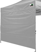 Eurmax USA Instant Canopy SunWall 10FT Pop Up Canopy Wall Sidewall with Horizontal Strap ONLY,1 Pack Sidewall(Grey)