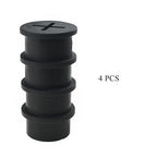 HAHIYO 4Pcs 0.8Inch/20mm Black Flexible Rubber Desk Grommet Wire Grommet Cable Management Cord Hole Cover Desk Wire Hole Insert Wire Organizer for Computer Office Home School Equipment Systems