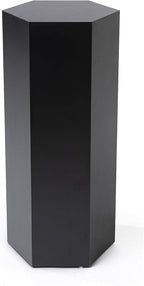 Displays2go Hexagon Riser Pedestal, Laminate, 30-inch Tall - Black (SMHEXPD30BLK)