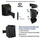 Crowd Control Warehouse - CCW Series WMB-220 Fixed Wall Mount Retractable Belt Barrier - 15 Foot, Caution Do Not Enter Belt with Yellow ABS Case